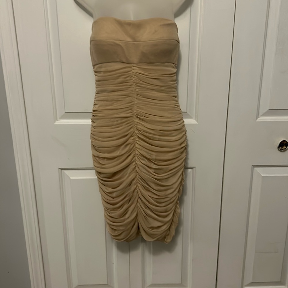 MIGNON sz 4 rouched bodycon strapless dress NWT W60